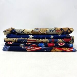 Vests Womens L/XL LOT 5 Novelty Print Teddy Bears Patriotic USA Flag Americana